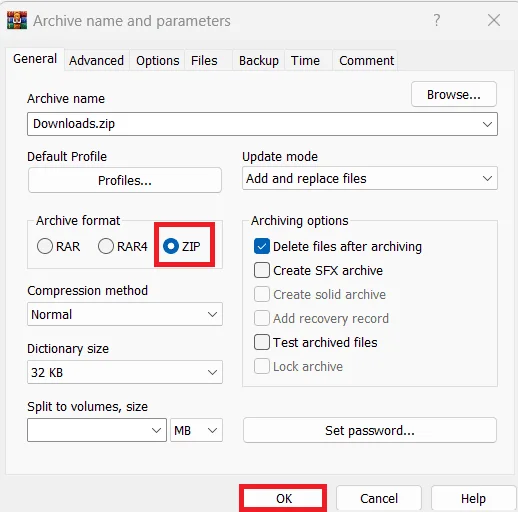 Jak převést soubor RAR na ZIP ve Windows