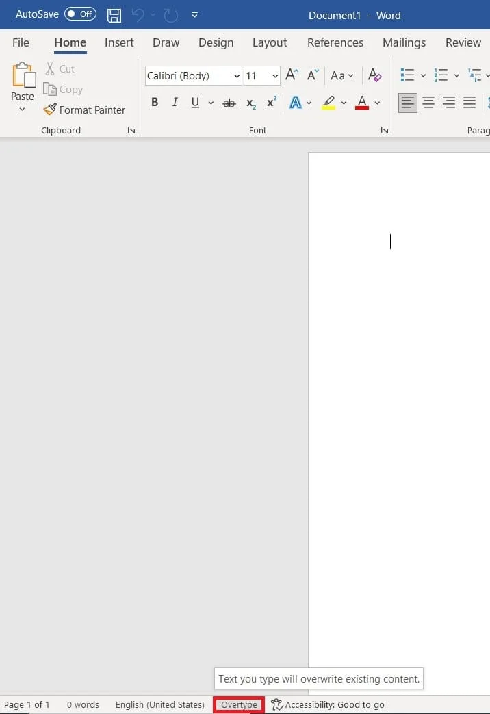 Zakaj se besedilo prepisuje v Wordu?