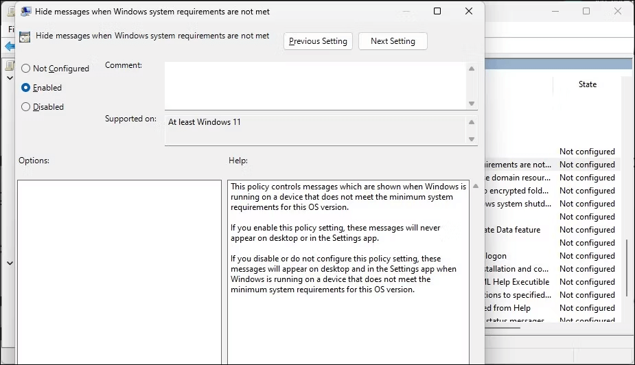 Kā noņemt sistēmas prasībām neatbilstošo ūdenszīmi operētājsistēmā Windows 11