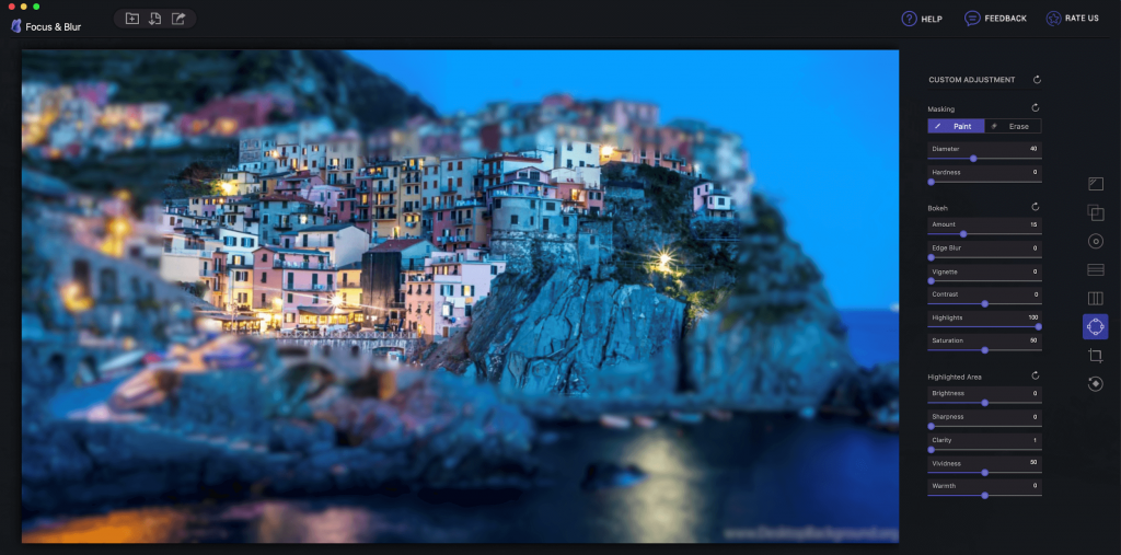 Kuvien sumentaminen Macissa yksinkertaisella Blur Photo Editorilla