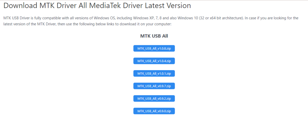 Com descarregar els controladors USB MTK per a Windows?