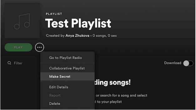 Kako stvoriti tajni popis pjesama na Spotifyju