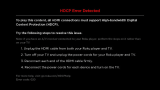 Com solucionar lerror Roku HDCP o una pantalla porpra?