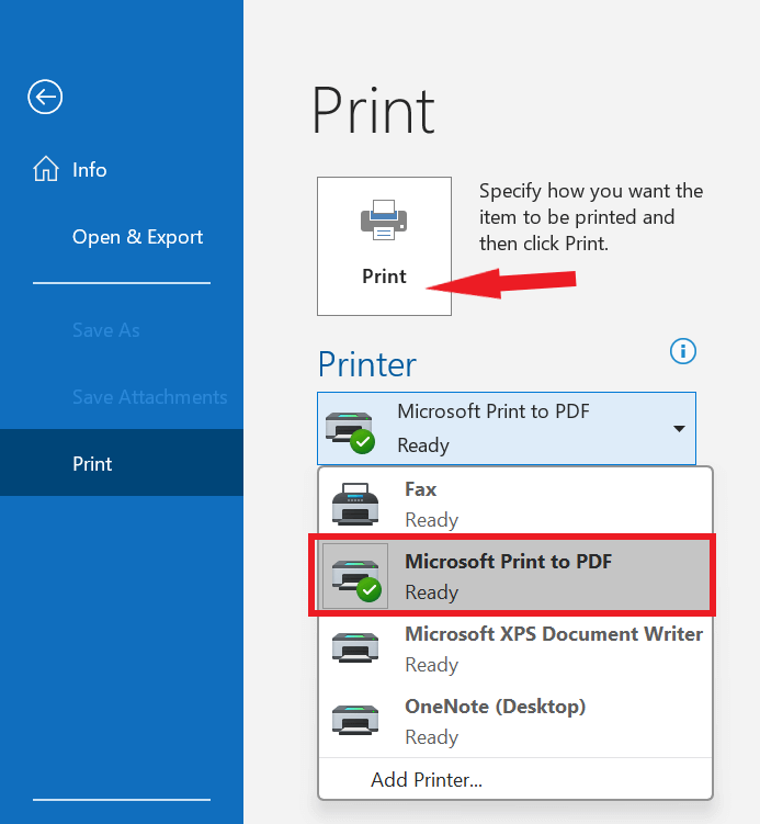 Hogyan lehet az Outlook e-mailt PDF-dokumentumként menteni?