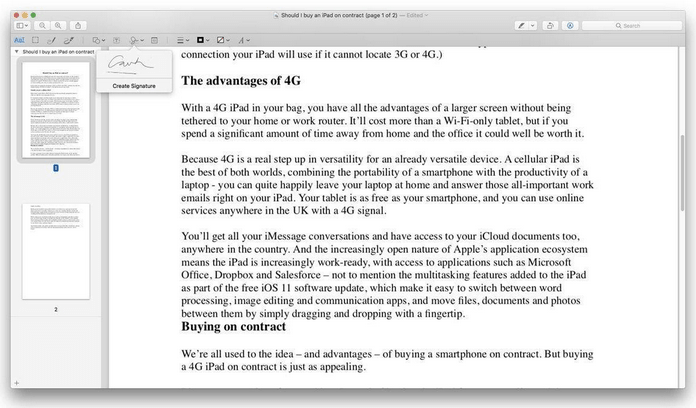 PDF-i allkirjastamine Macis: looge digitaalallkiri ja lisage see PDF-failidele (2021)