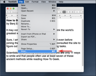 Як роздрукувати в PDF на macOS