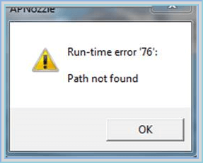 Sådan rettes Runtime Error 76: Stien blev ikke fundet?