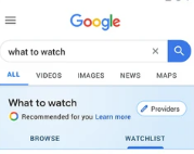 Μπορώ να προσθέσω ταινίες και τηλεοπτικές εκπομπές στη λίστα παρακολούθησης Google;