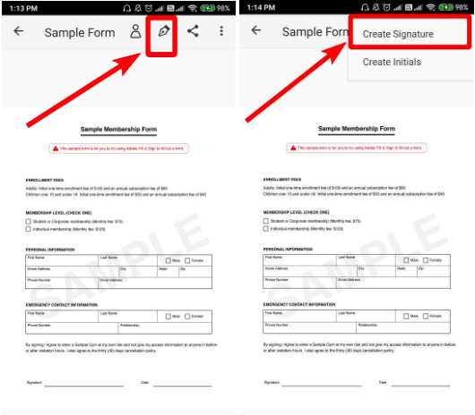 PDF-dokumentum aláírása Windows /Mac/Android/iPhone rendszeren