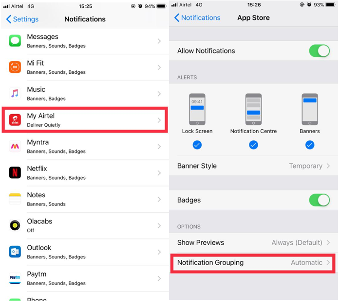 Consells per controlar les notificacions de l'iPhone amb iOS 12