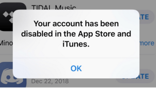 Váš účet byl deaktivován v App Store a iTunes (Opraveno)