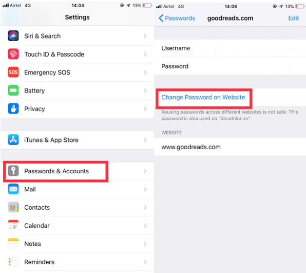 Com funcionen les contrasenyes a iOS 12?