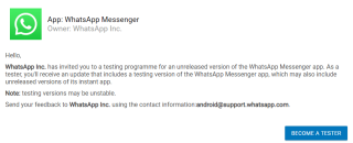 Kuinka tulla WhatsApp Beta Testeriksi Androidille?