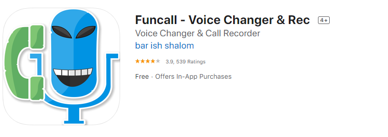 Rakenduste ülevaade: Funcall – häälevahetaja ja salvestamine: häälemuutja ja kõnesalvesti