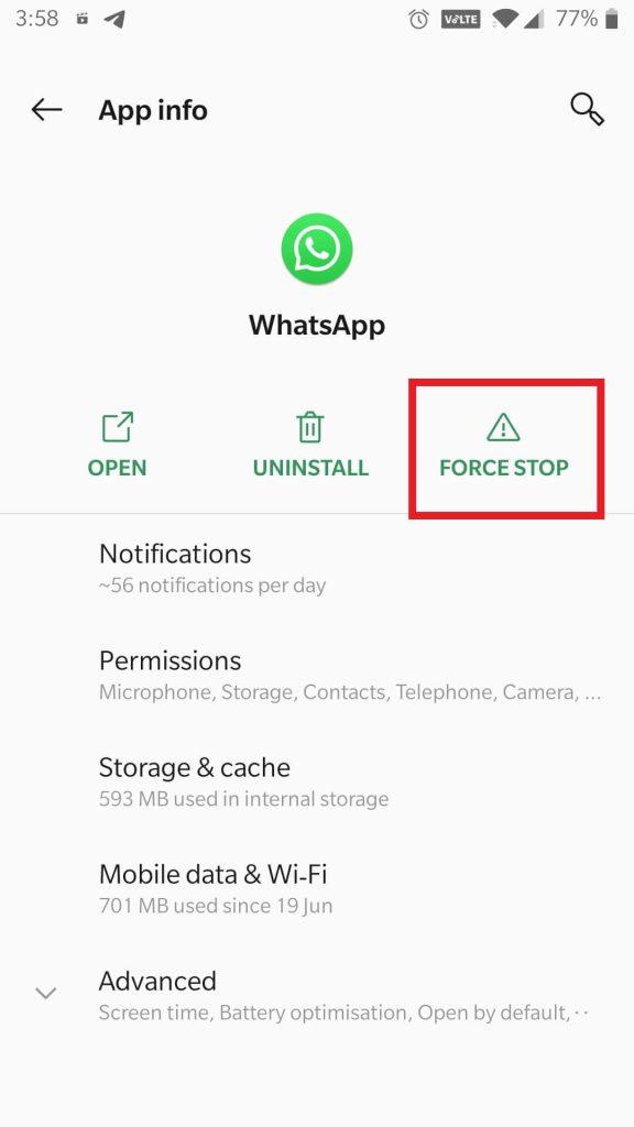 Kako popraviti WhatsApp dijeljenje zaslona koje ne radi?