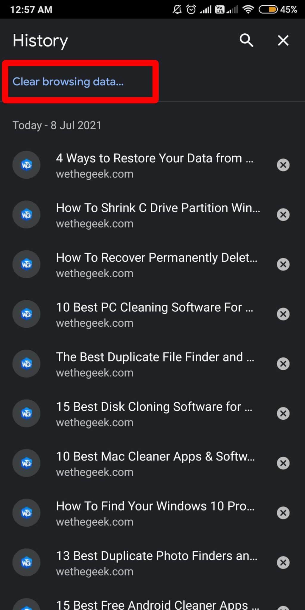 Как да изчистите кеша на Android