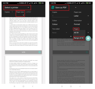 Lehtede ekstraktimine PDF-failist Androidis ja iOS-is