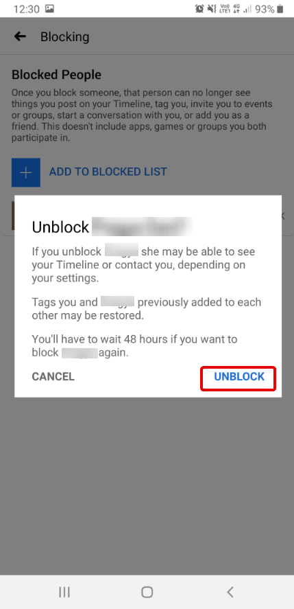 Как да деблокирате някого във Facebook