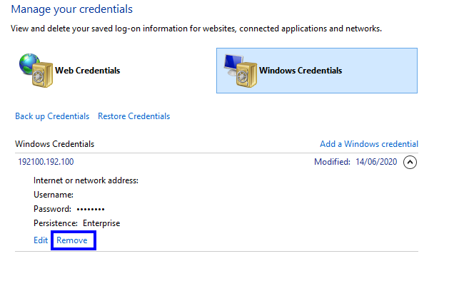 Kā izmantot akreditācijas datu pārvaldnieku operētājsistēmā Windows 10?
