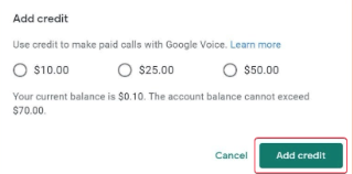 Ako pridať kredity do účtov Google Voice