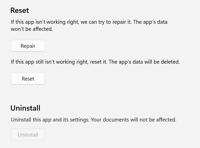 Как да коригирате WSReset.exe, който не работи в Windows