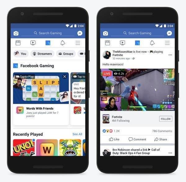 Το Facebook ξεκινά την εφαρμογή Gaming