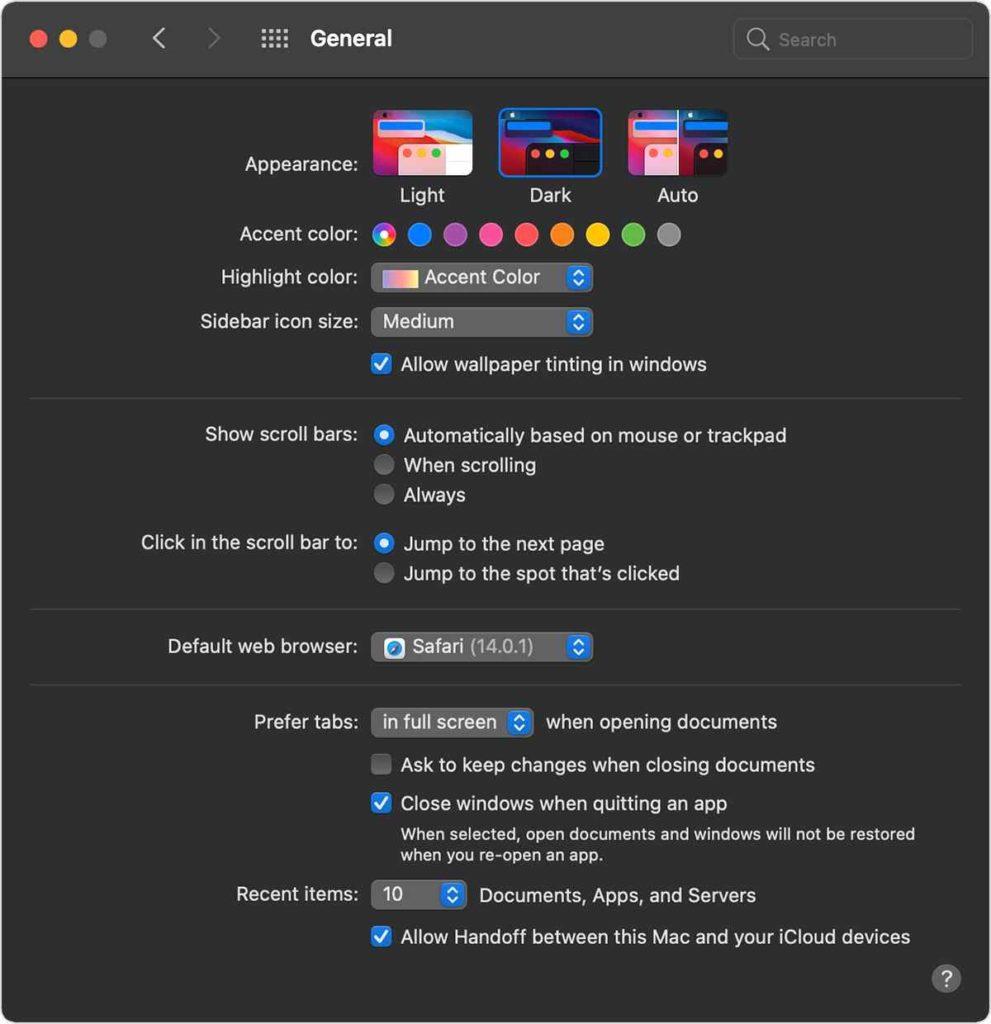 Πώς να κάνετε το Mac σας Dark Mode σε Big Sur και παλαιότερα macOS