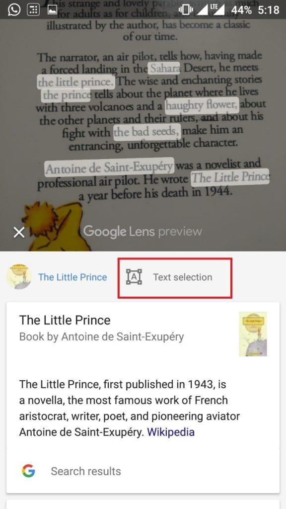 Как да копирате съдържание от учебници с Google Lens