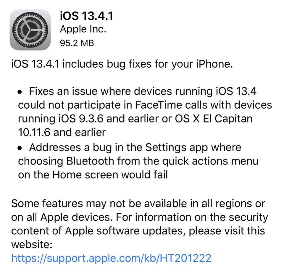 Apple izdaje iOS 13.4.1 i iPadOS 13.4.1