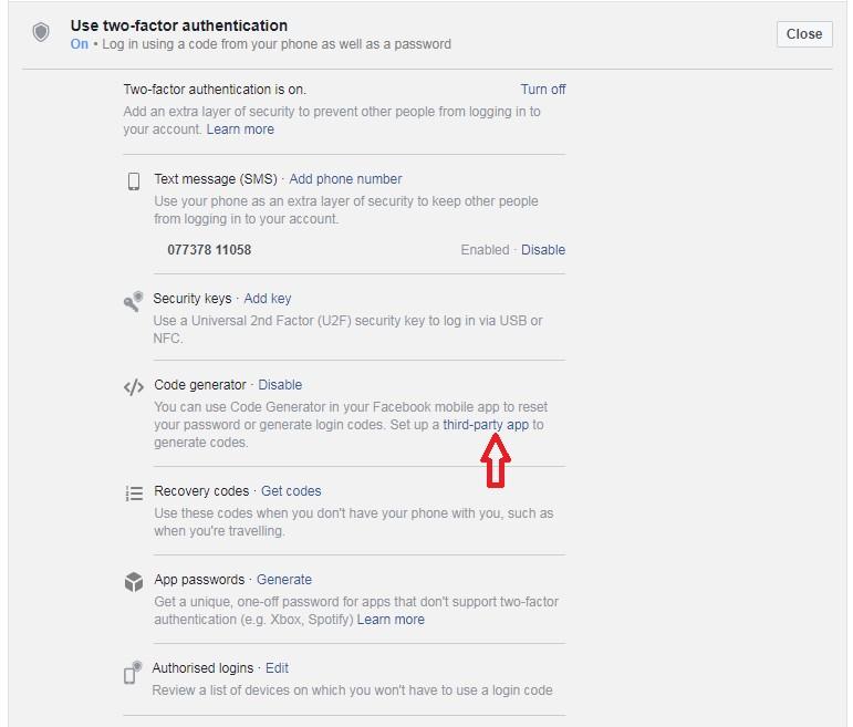 Si të përdorni Google Authenticator për të gjeneruar kod sigurie për Facebook