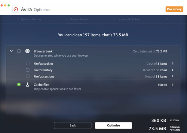 Avira Optimizer: Menaxhoni hapësirën tuaj të ruajtjes në Mac