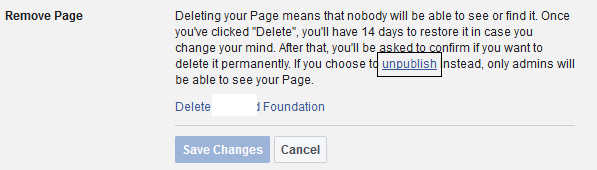 Hogyan törölhetem a Facebook oldalam