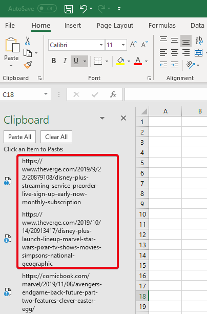 Slik tømmer du utklippstavlen i Microsoft Excel