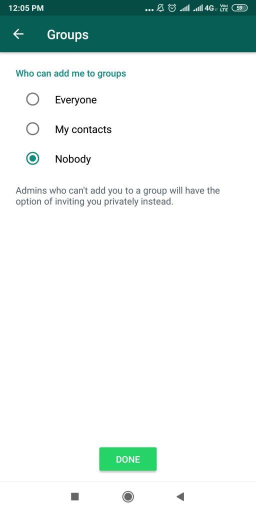 Com controlar qui t'afegeix als xats de grup de WhatsApp?