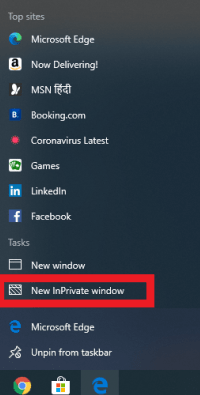 Microsoft Edge privātās pārlūkošanas izmantošanas veidi — InPrivate režīms