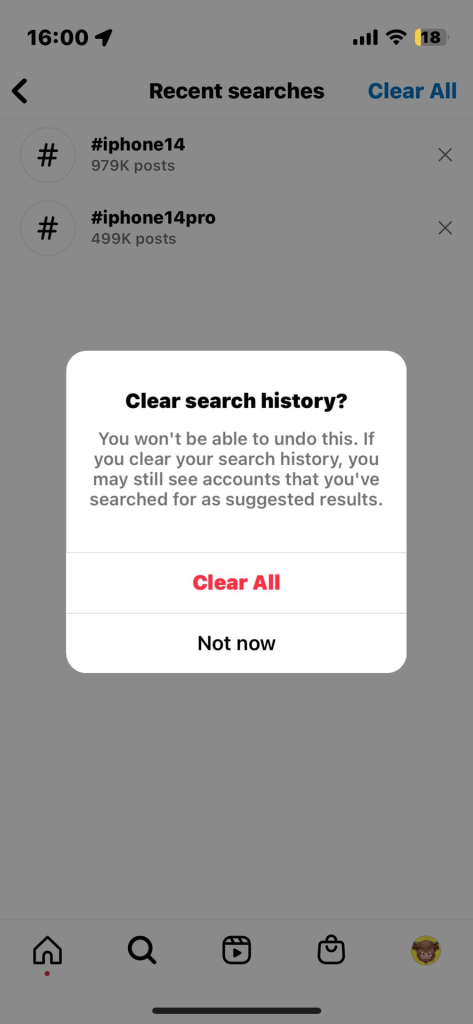 Обновете емисията си в Instagram: 5 начина да изчистите историята на търсенията си в Instagram