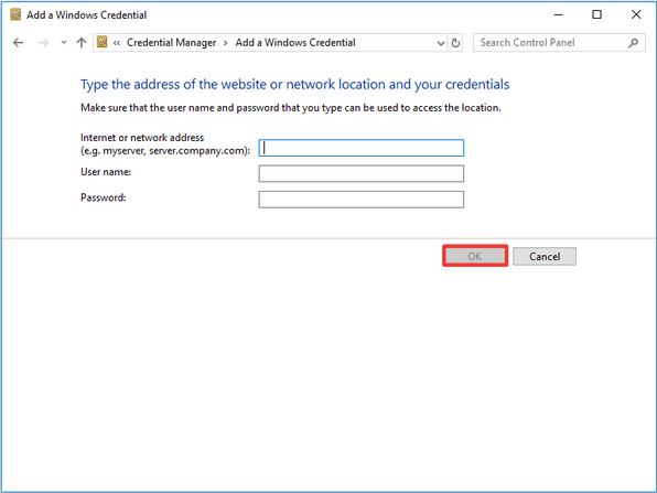 Com solucionar l'error d'introducció de credencials de xarxa a Windows 11/10