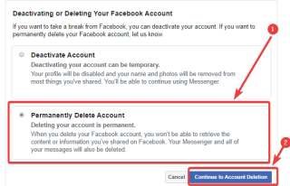 Com esborrar el compte de Facebook de manera permanent