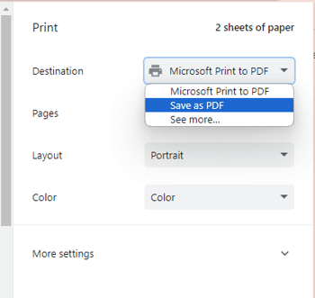 Kaip išsaugoti tinklalapį PDF formatu „Windows“ ir „Mac“.