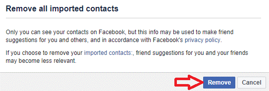Як видалити список телефонних контактів, які є у Facebook