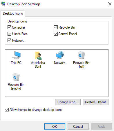 Kako vratiti izgubljenu ikonu koša za smeće u sustavu Windows 10