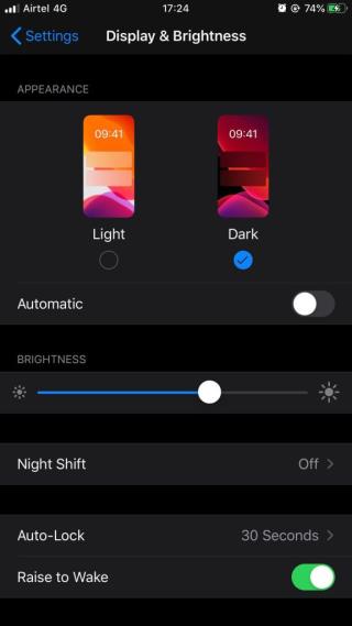 Si të aktivizoni modalitetin e errët në iOS 13?
