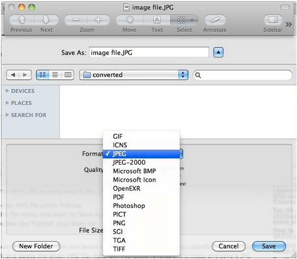 Com convertir PDF a JPG en un Mac