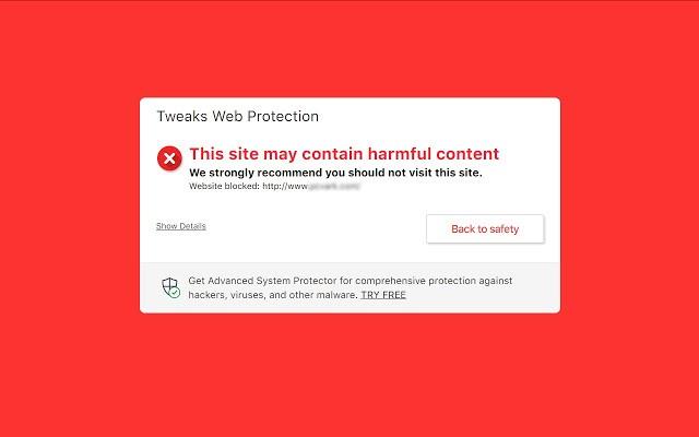 Tweaks Web Protection: Udržujte infekčné webové stránky na uzde