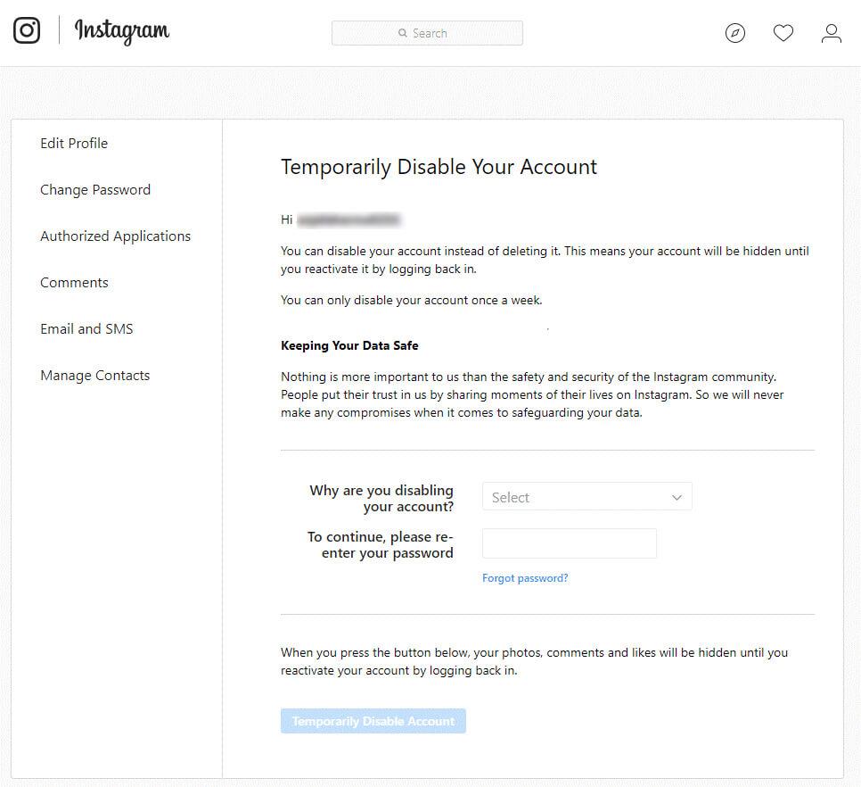 Hur man tar bort ditt Instagram-konto