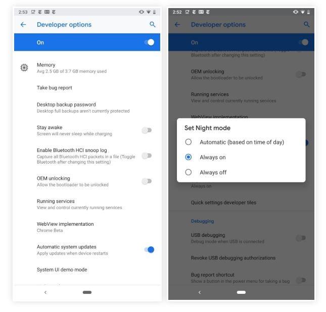 Načini za omogućavanje tamnog načina rada u aplikaciji Google Phone
