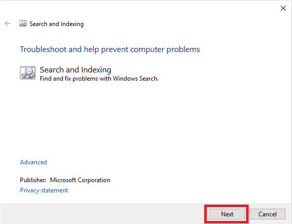 Kā novērst Windows 10 meklēšanas problēmas, atjaunojot indeksu