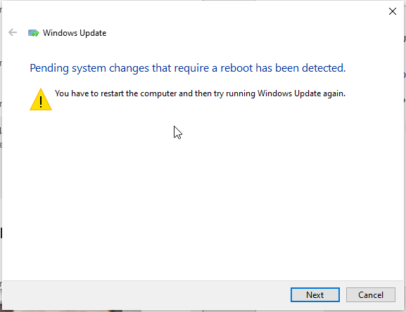 Correcció: l'actualització de Windows actualment no pot comprovar si hi ha actualitzacions