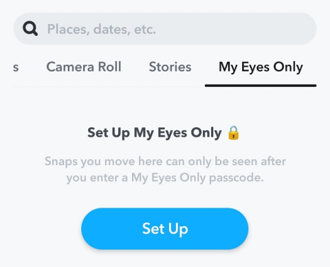 Sådan ændres My Eyes Only-adgangskoden på Snapchat