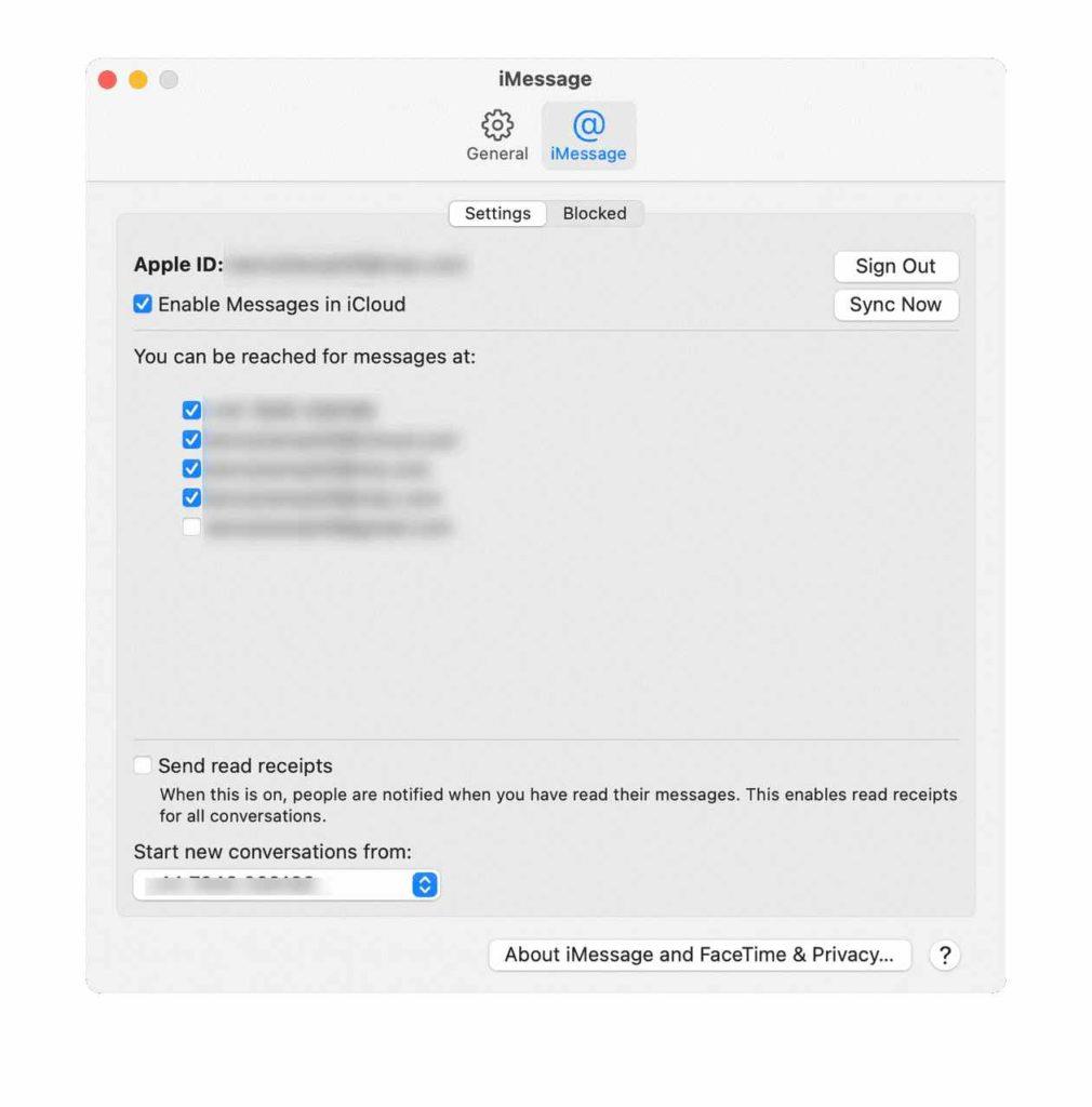 Szöveges üzenetek törlése Mac rendszeren